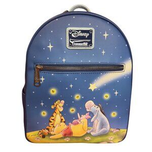 Disney Loungefly Winnie The Pooh Glow-In-The-Dark Mini Backpack With Starry Nigh